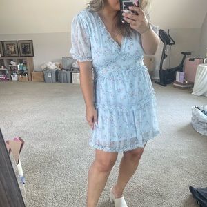 Floral Dress - Baby blue